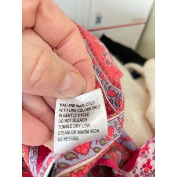 Vermont Country Store Floral Neck Wide Sleeve Cotton Floral Muumuu Top sz.1x #BB - Picture 6 of 8